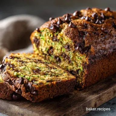 Zucchini Chocolate Chip Bread: The Ultimate Moist Quick Bread Loaf Recipe Card