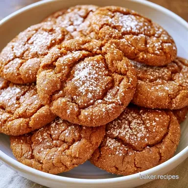 Molasses Crinkles with Butter Recipe Card