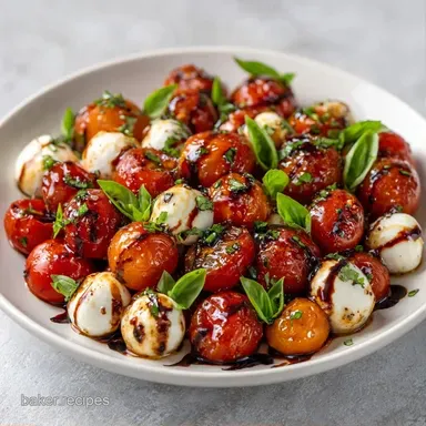 Mozzarella Tomato Bites in 15 Minutes Recipe Card