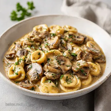 Mushroom Stroganoff Recipe in 35 Minutes Recipe Card