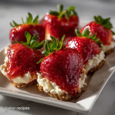 Cheesecake Stuffed Strawberries: Easy No-Bake Recipe Recipe Card
