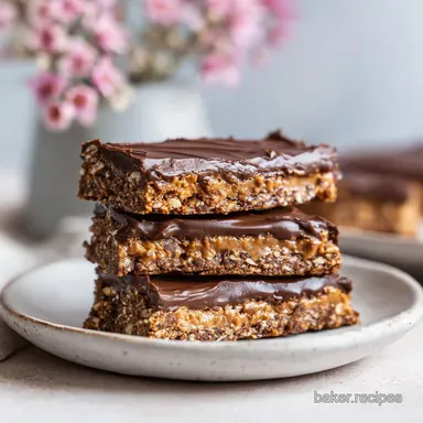 Chocolate Peanut Butter Bars in 20 Minutes (Creamy Layered Dessert) Recipe Card