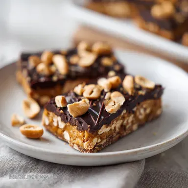 No Bake Chocolate Peanut Butter Bars for 16 Servings