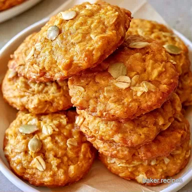 No Bake Pumpkin Oatmeal Cookies for 12 Recipe Card