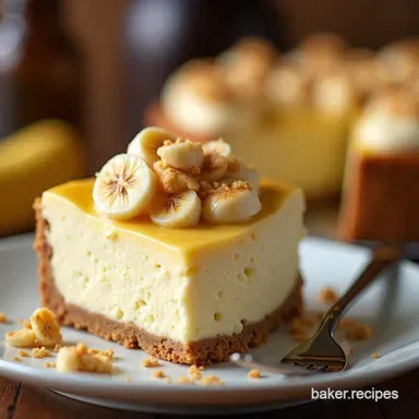 The Best No Bake Banana Pudding Cheesecake Recipe OvenFree Recipe Card