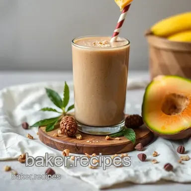 Blend Nutty Smoothie with Tropical Twist Recipe Card