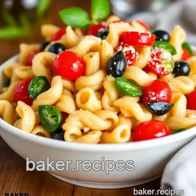 Olive Juice: 5 Easy Mediterranean Pasta Salad Recipes! Recipe Card