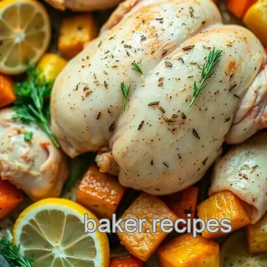 Healthy Recipes for Dinner: One-Pan Lemon Herb Chicken & Veggies! Recipe Card