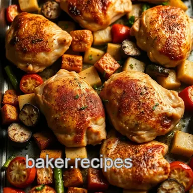 One-Pan Wonder: Easy & Delicious Sheet Pan Chicken and Vegetables Recipe Card