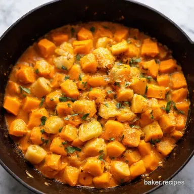 One Skillet Butternut Squash Gnocchi Easy Autumn Pasta Recipe Card