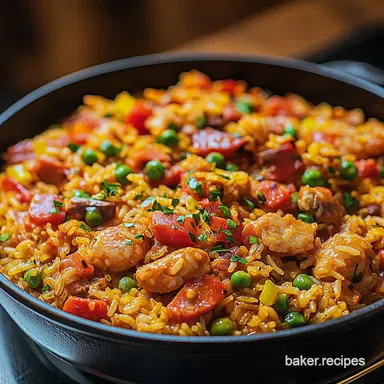 Easy Rice Dinners OnePot Jambalaya New Orleans Style Recipe Card
