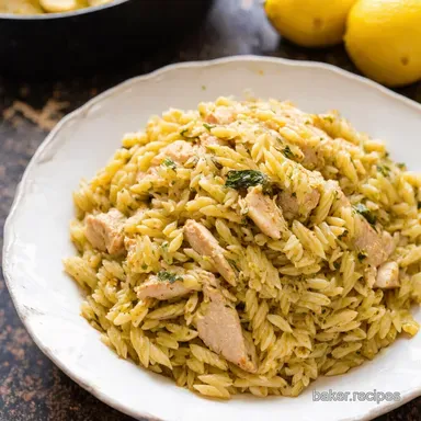 One Pot Lemon Herb Chicken Orzo An Easy Dinner Idea Recipe Card