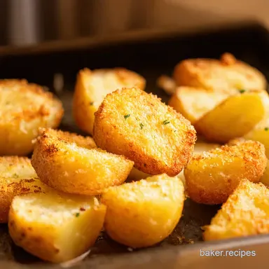 Crispy Parmesan Crusted Potatoes Roast Potato Perfection Recipe Card