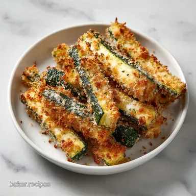 Parmesan Crusted Zucchini Sticks in 35 Minutes Recipe Card
