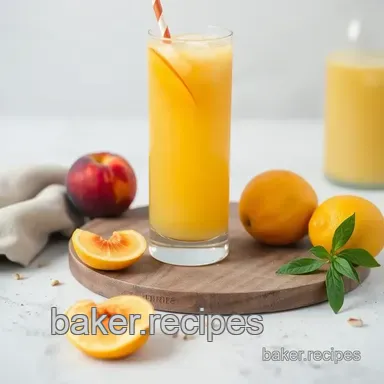 Easy & Refreshing Blend Peach Lemonade with Cardamom Flavor: A Summer Must-Try Recipe Card
