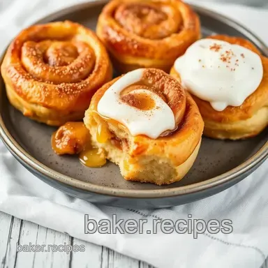 Delight in Every Bite: Bake Peach Cobbler Cinnamon Rolls Delight Recipe Recipe Card