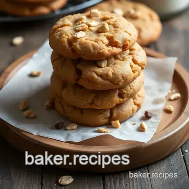 Easy Chewy Peanut Butter Cookies with Oats: A Family Favorite Treat Recipe Card