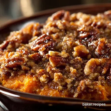 Sweet Potato Casserole Recipe: Decadent Pecan Streusel Topping