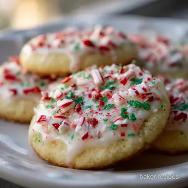 Peppermint Shortbread Cookies for 24 Servings Recipe Card
