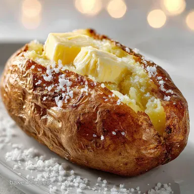 Baked Potato with Butter and Sea Salt Recipe Card