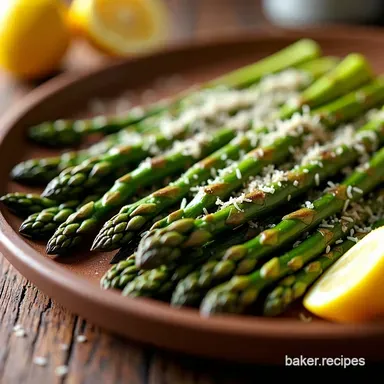 Perfectly Roasted Asparagus Easy Lemon Parmesan Recipe Recipe Card