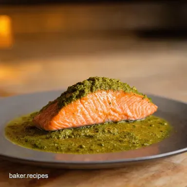 Pesto Salmon Perfection Quick Healthy Weeknight Treat Recipe Card