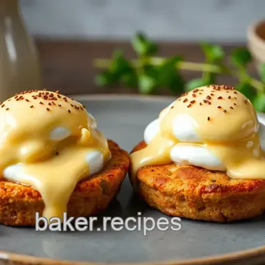 Poached Eggs Benedict with Creamy Sauce