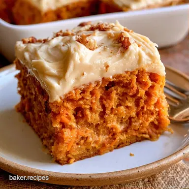Pumpkin Cake Bars in 45 Minutes Recipe Card