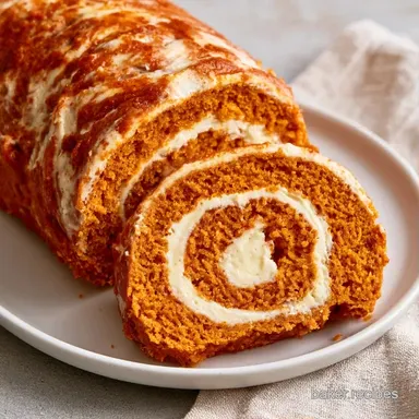Pumpkin Cake Roll with Cream Cheese Recipe Card