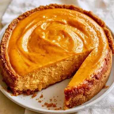 Pumpkin Cheesecake Pie for 8 Slices