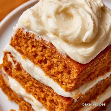 Pumpkin Layer Cake for 12 Servings Recipe Card