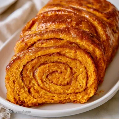 Pumpkin Roll Bread Recipe for 12 Rolls Recipe Card