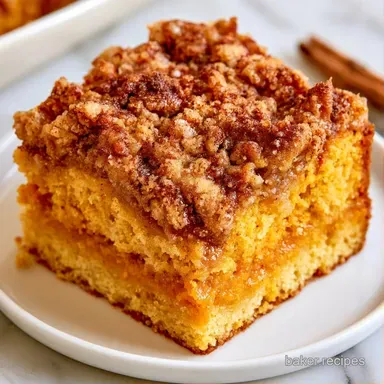 Pumpkin Spice Coffee Cake with Sour Cream Recipe Card