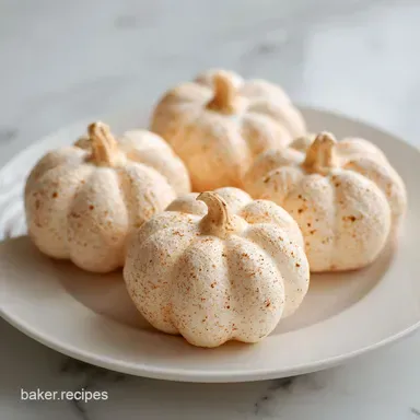 Pumpkin Spice Meringues: Crispy