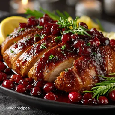 Glossy Cranberry and Orange Glaze 20 Min for Roast Dinner Recipe Card