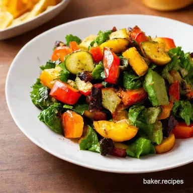 Rainbow Roast Vibrant Roasted Vegetable Salad Recipe Recipe Card