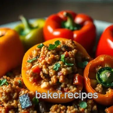 Rainbow Vegan Stuffed Peppers: A Fiesta in a Pepper!
