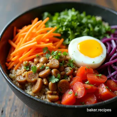 Rainbow Vegetarian Bibimbap Easy Korean Mixed Rice Bowl