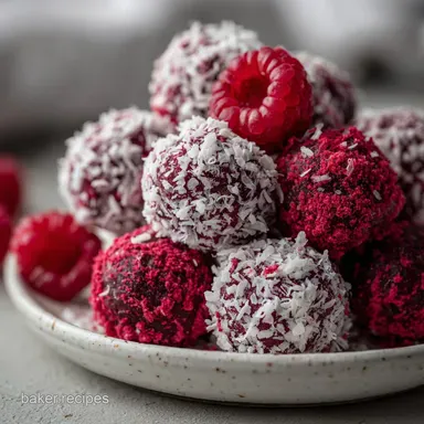 Raspberry Truffles Recipe: No-Bake Make-Ahead Recipe Card