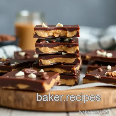 Easy Melted Chocolate Peanut Butter Bark Delight: A Creamy, Sweet Treat! Recipe Card