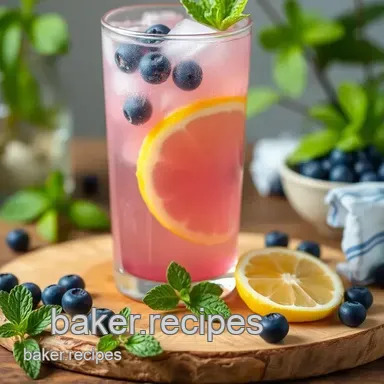 How to Make Blueberry Mint Lemonade | Refreshing Drink for Summer Fun Recipe Card