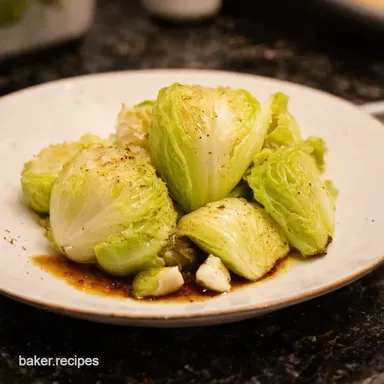 Roasted Cabbage Wedges Balsamic Parmesan Bliss Recipe Card