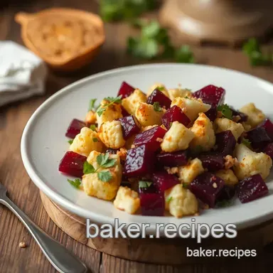 Roasted Cauliflower Beet Salad | Healthy Dish Recipe Card