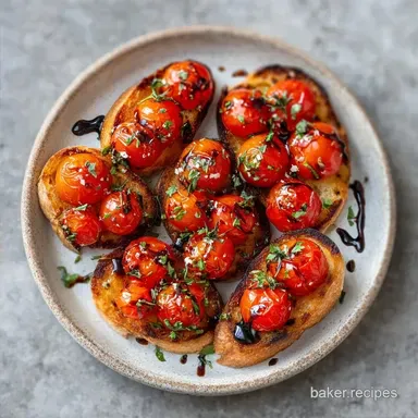 Roasted Cherry Tomato Crostini: Crispy