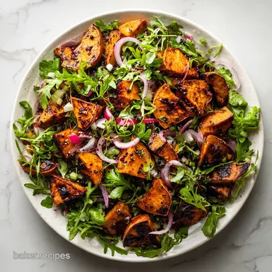 Sweet Potato Salad Recipe: Roasted in 40 Min Recipe Card