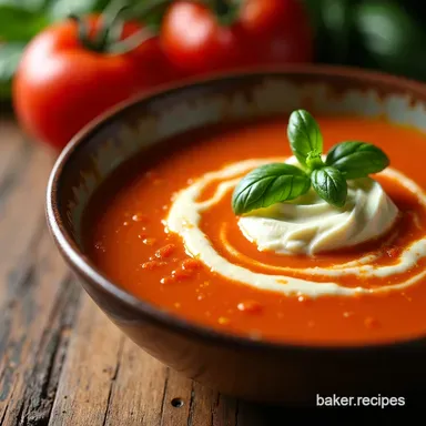 Easy Homemade Tomato Feta Soup with Whipped Feta Recipe Card