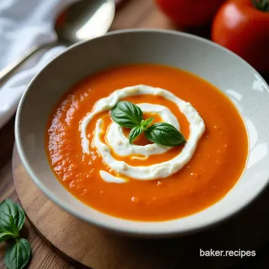 Easy Homemade Tomato Feta Soup with Whipped Feta