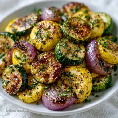 Roasted Zucchini and Squash with Parmesan Recipe Card