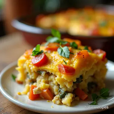 Hearty Vegetarian Breakfast Casserole Root Veggie Bliss Recipe Card