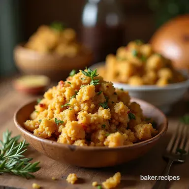 Classic Sage Onion Cracker Stuffing Recipe for Crunch Recipe Card